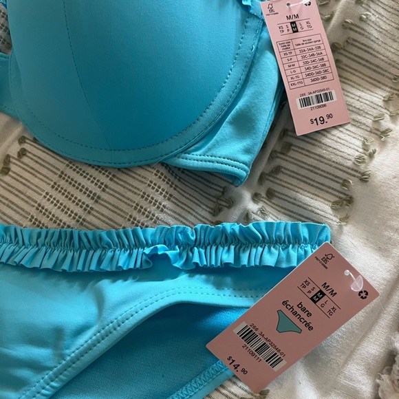 NWT Blue Ruffle Bikini M - Picture 3 of 4